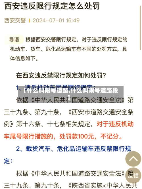 【什么叫限号道路,什么叫限号道路段】-第2张图片
