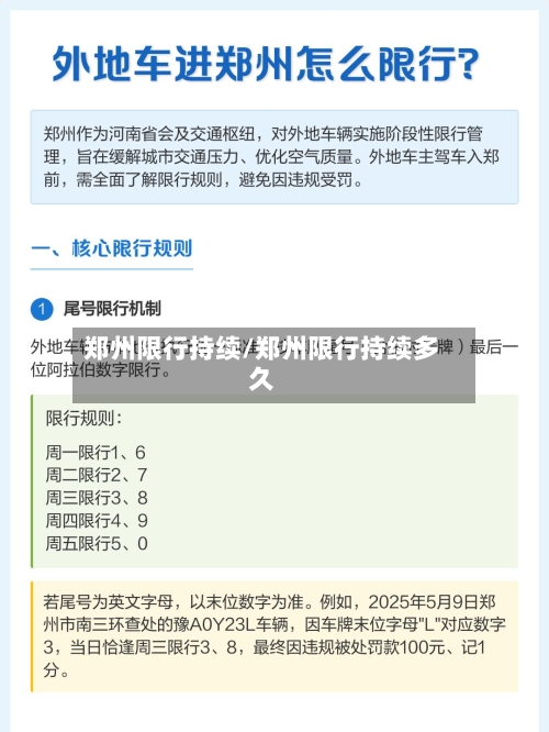 郑州限行持续/郑州限行持续多久-第2张图片