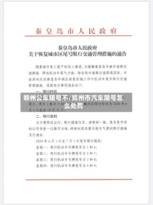 郑州公车限号不/郑州市汽车限号怎么处罚-第3张图片